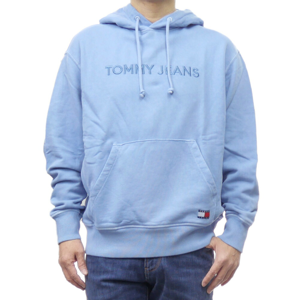 TOMMY JEANS トミージーンズ メンズ プルオーバー パーカー DM20639 ライトブルー ストリート アメカジ|TRE STYLE