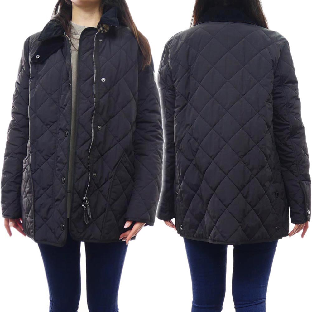 BURBERRY バーバリー レディース キルティングジャケット 8021751 1003 / WW COTSWOLD-837 ブラック 中綿 パデッド ブルゾン ダイヤモンド キルト サーモレギュレーテッド バーンジャケット|TRE STYLE