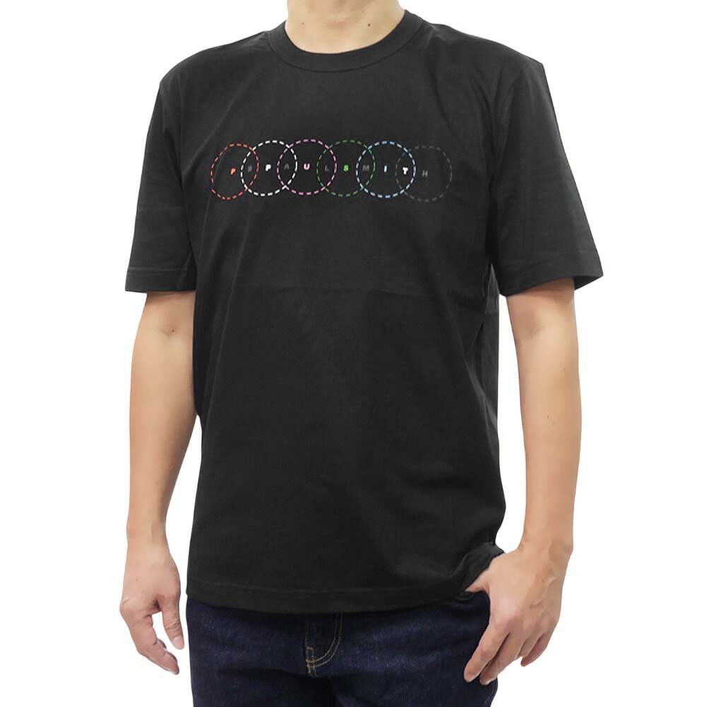PS PAUL SMITH ポールスミス メンズ クルーネックTシャツ M2R 220X VP5586 ロゴ グラフィック 半袖 カットソー トップス ブラック|TRE STYLE