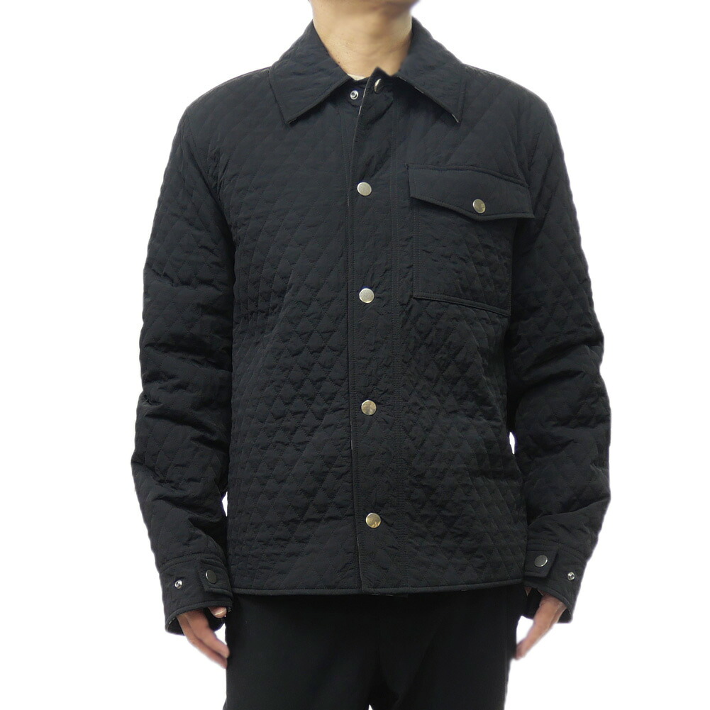BURBERRY バーバリー メンズ リバーシブルジャケット 8095029 1 / ES24-MW-GIU ブラック 中綿 キルティング シャツジャケット 防寒|TRE STYLE