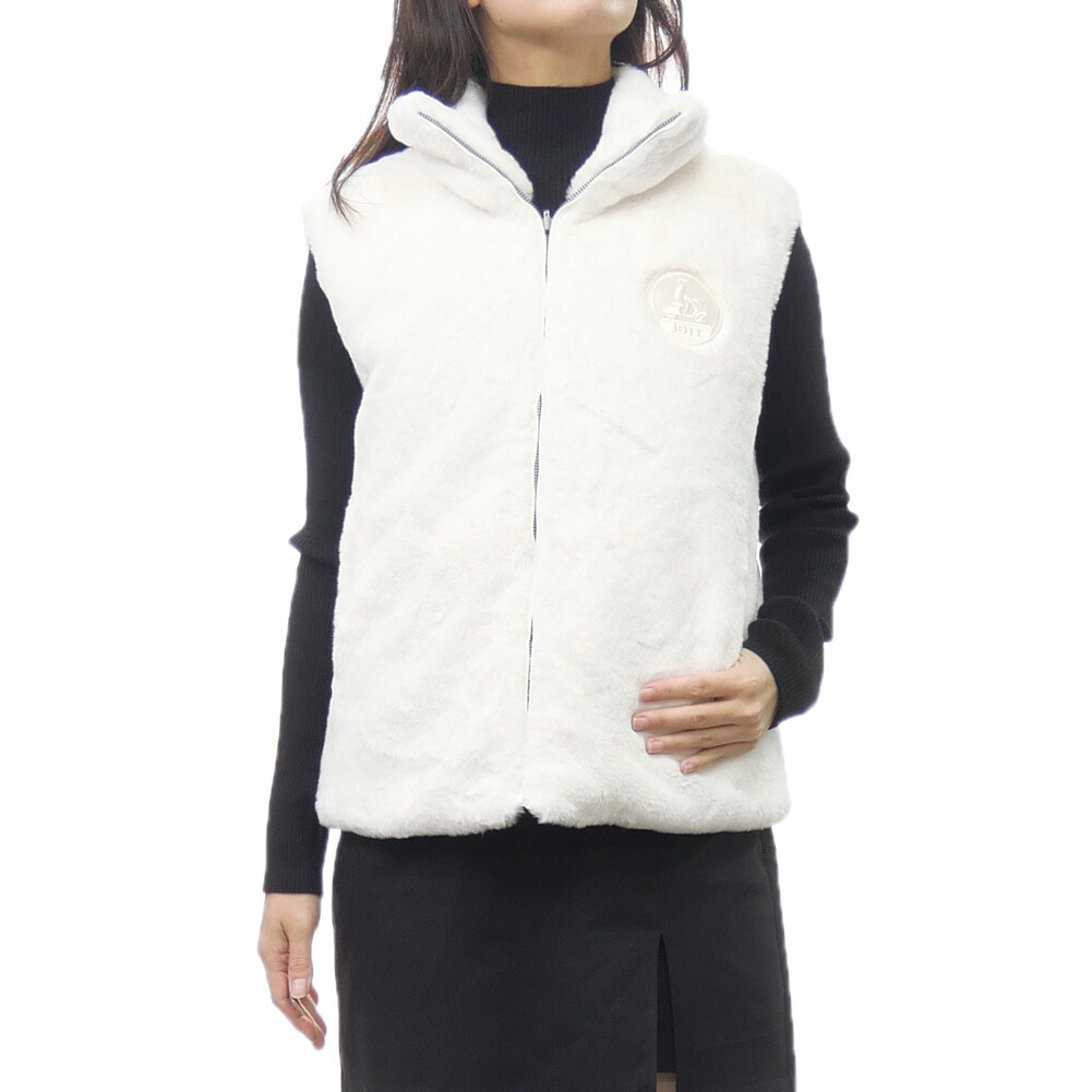 JOTT ジョット レディース リバーシブル ダウンベスト FW23WJAC72 / DARIIA 2.0 FFUR ホワイト ファー 防寒 ジレ アウター|TRE STYLE
