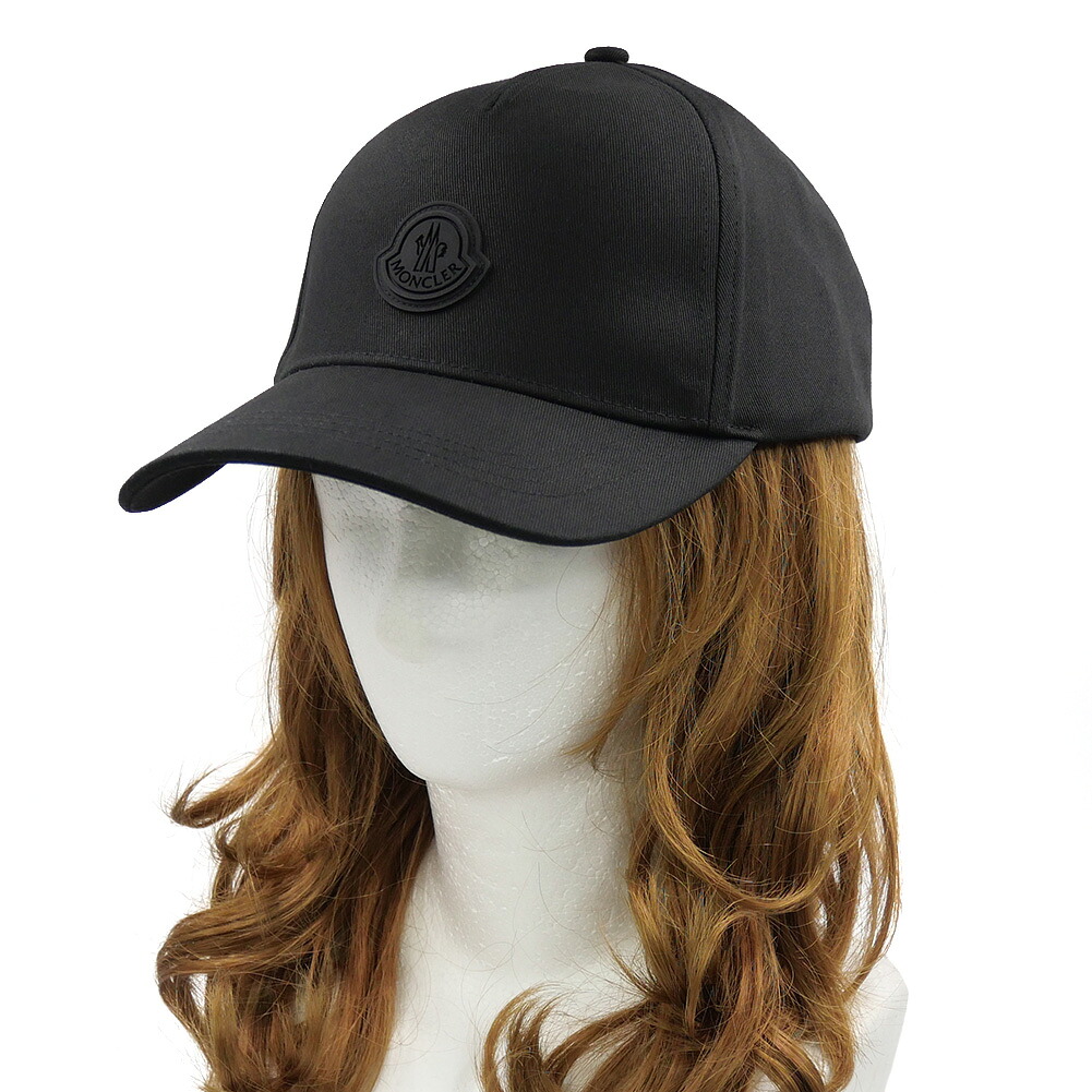MONCLER モンクレール レディース キャップ 3B00011 0U082 コットン ギャバジン ベースボールキャップ 帽子 ブラック｜TRE STYLE