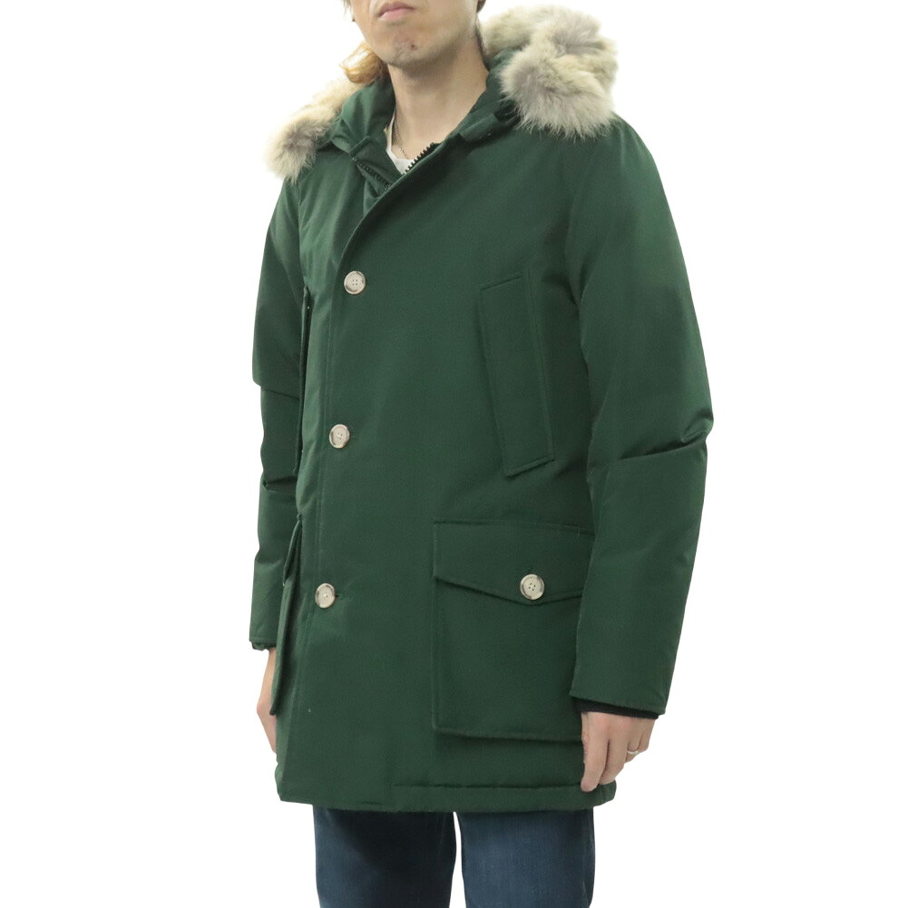 WOOLRICH ウールリッチ メンズ ダウンジャケット WOOU0482 / ARTIC PARKA アークティック パーカ コヨーテファー アウター ブルゾン コート ダークグリーン｜TRE STYLE
