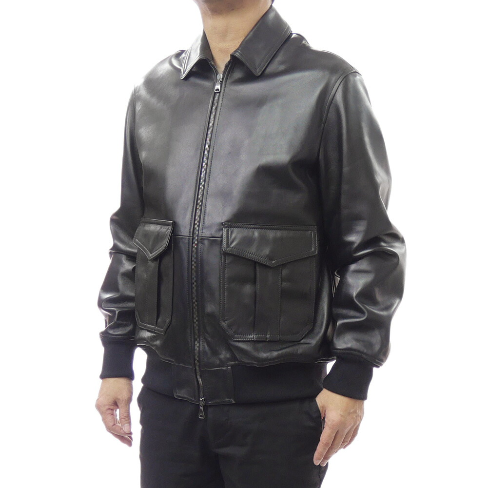 EMMETI エンメティ メンズ レザー フライトジャケット FILIPPO NAPPA ブラック ナッパ ラム 羊革 本革 ブルゾン アウター|TRE STYLE