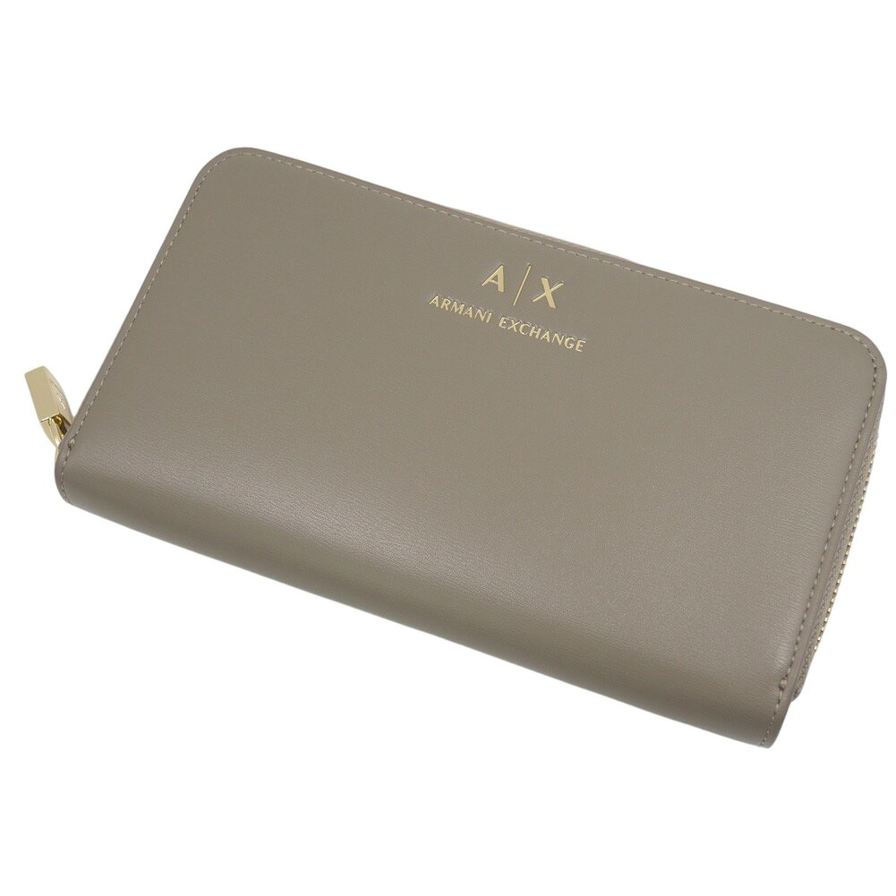 ARMANI EXCHANGE アルマーニ エクスチェンジ A/X レディース ラウンドファスナー長財布（小銭入れ付き）XW000359 AF12040 ブラウンバス 財布 ウォレット ロングウォレット エレガント｜TRE STYLE