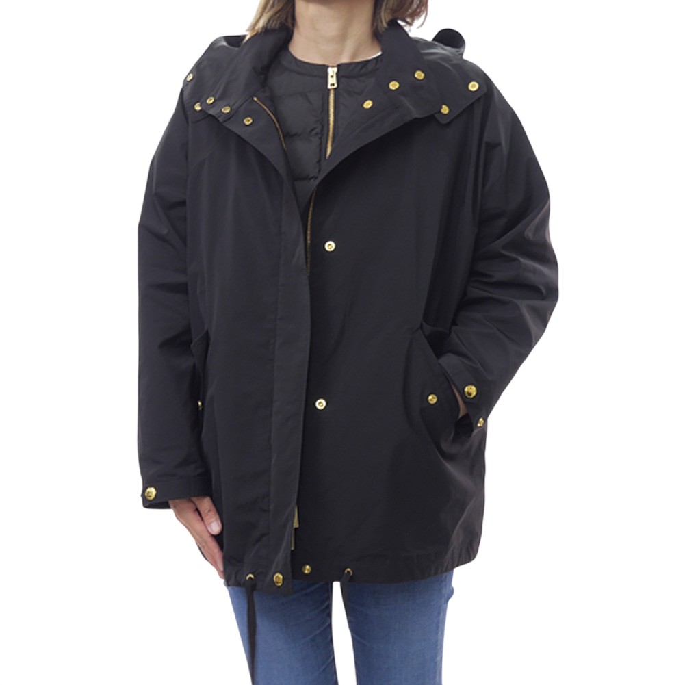 WOOLRICH ウールリッチ レディース 3WAY ダウンジャケット WWOU0147J / 3INI ANORAK スリーインワン アノラック 撥水 フード取り外し可能 ブルゾン アウター ドルマンスリーブ ブラック|TRE STYLE