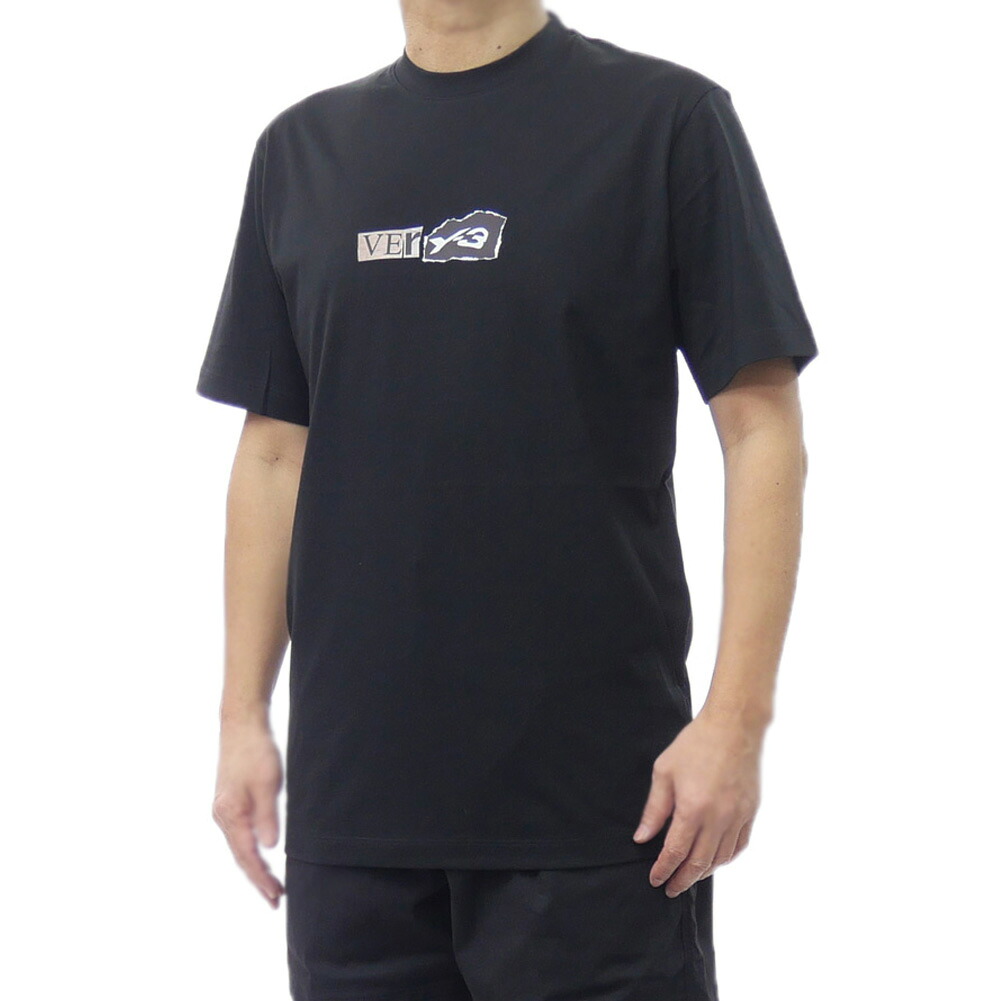 Y-3 ワイスリー メンズ クルーネック Tシャツ KQ9750 / VERY Y-3 SS TEE ブラック スポーティー インポート 半袖｜TRE STYLE 9,438円