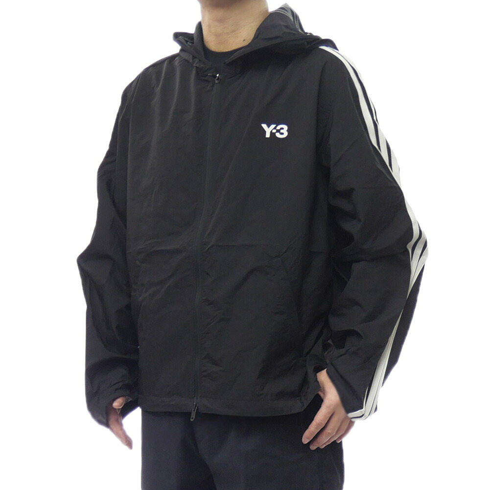 Y-3 ワイスリー メンズ ジップアップ パーカー KF1085 / NYL WIRE 3S TT ブラック ウインドブレーカー スポーティー｜TRE STYLE