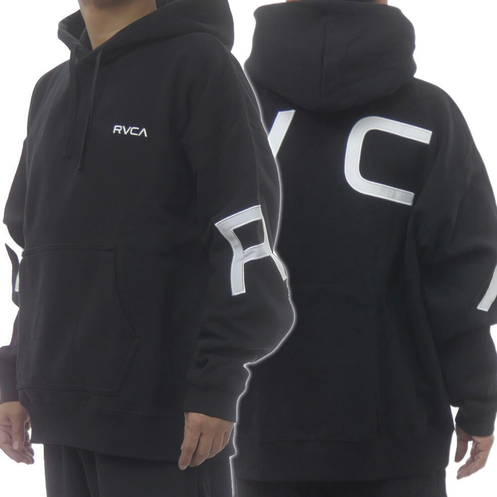 RVCA ルーカ プルオーバー パーカー BF042015 BACK SIDE ARCH RVCA HD メンズ ブラック