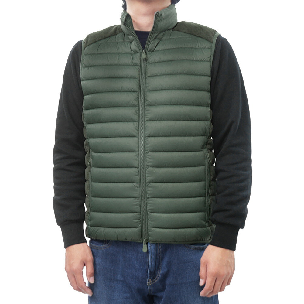 SAVE THE DUCK セーブザダック 中綿ベスト D82456M GIGA21 CLEON メンズ グリーン