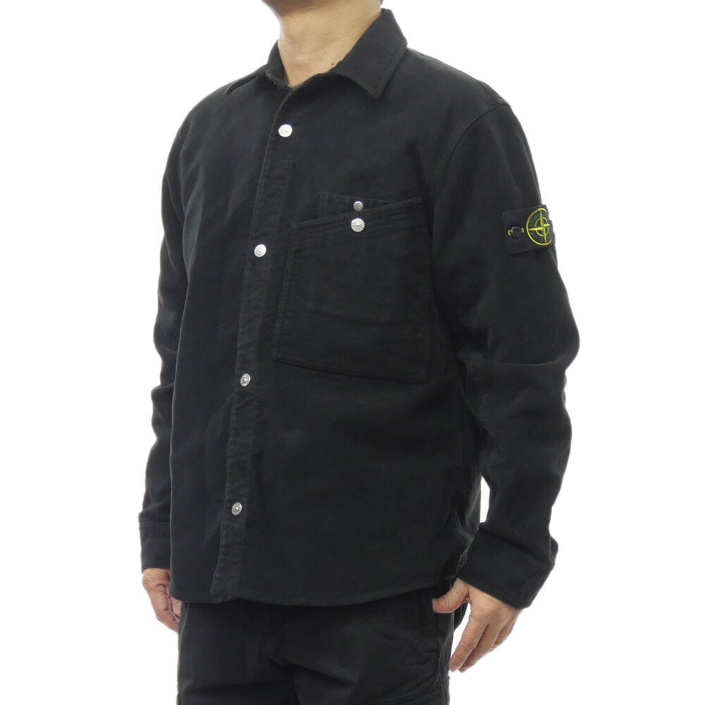 楽天市場】STONE ISLAND(ストーンアイランド)シャツジャケットブラック