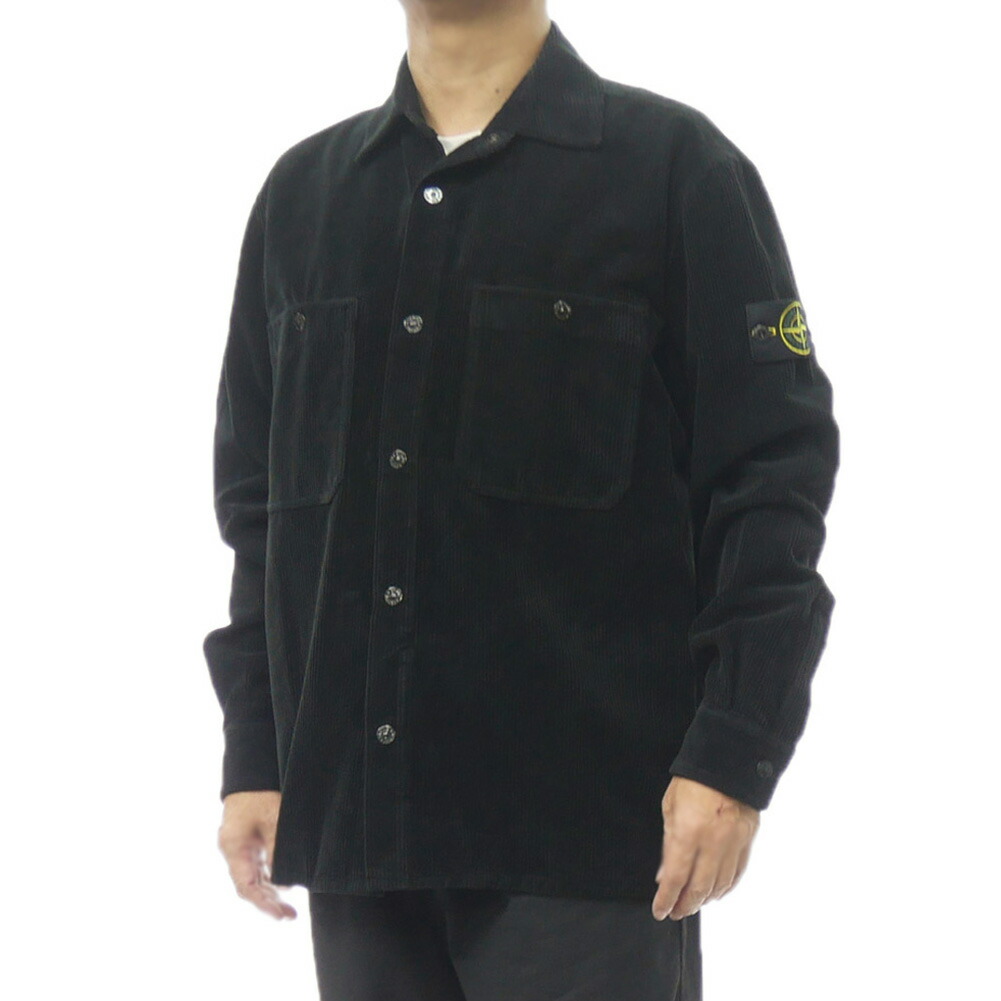 Stone  コーデュロイシャツ S ブラック 楽天市場】Stone Island ストーンアイランド コーデュロイ
