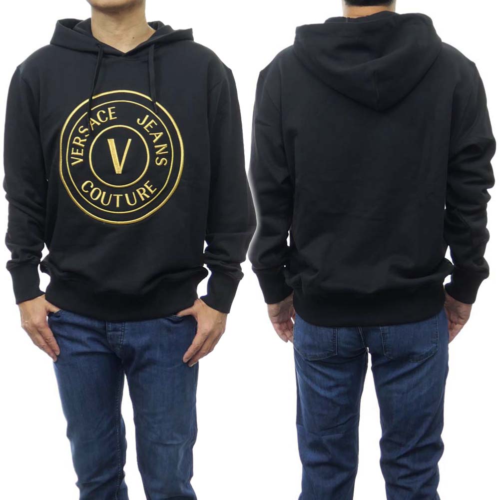 VERSACE JEANS ヴェルサーチェ ジーンズ メンズ プルオーバー パーカー 74GAIT05 CF01T ブラック