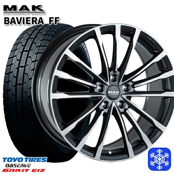 225/50R17 BMW G42 G20/G21 G22/G23用 2022年製 トーヨー ガリット ギズ MAK BAVIERA FF ガンメタリックミラー 17インチ 7.5J 5H112 +30 新品 スタッドレス1台分4本セット |トレッド新横浜師岡店