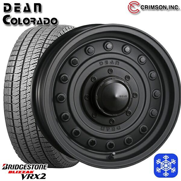 215/65R16 98Q ハイエース ※車検非対応 2023~2024年製 ブリヂストン ブリザック VRX2 クリムソン ディーンコロラド MC 16インチ 6.5J 6H139.7 スタッドレスタイヤホイール4本セット|トレッド新横浜師岡店