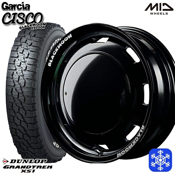 215/70R16 100/97N ジムニー 2024～2025年製 ダンロップ グラントレック XS1 ホワイトレター MID ガルシアシスコ ブラックムーン 16インチ 5.5J 5H139.7 新品 スタッドレス1台分4本セット