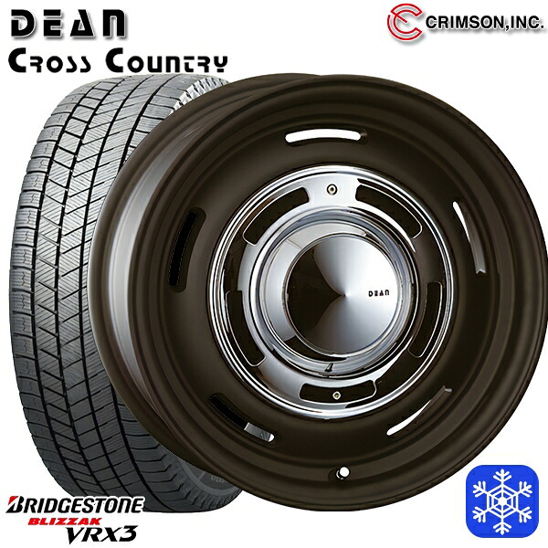 225/65R17 ハリアー RAV4 2024~2025年製 ブリヂストン ブリザック VRX3 クリムソン ディーンクロスカントリー BK 17インチ 7.0J 5H114.3 スタッドレスタイヤホイール4本セット|トレッド新横浜師岡店