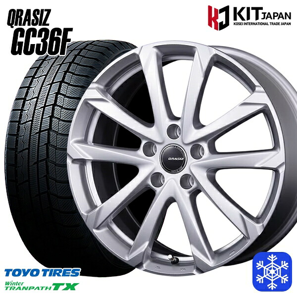 235/55R18 RAV4 NX 2023~2024年製 トーヨー ウィンタートランパス TX クレイシズ GC36F シルバー 18インチ 7.5J 5H114.3 スタッドレスタイヤホイール4本セット|トレッド新横浜師岡店