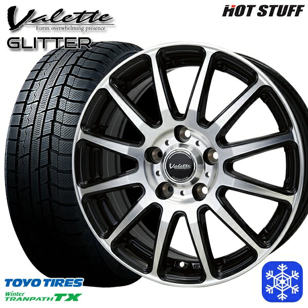 215/60R16 ヤリスクロス ヴェゼル 2023～2024年製 トーヨー ウィンタートランパス TX HotStuff ヴァレット グリッター BK/P 16インチ 6.0J 5H114.3 新品 スタッドレス1台分4本セット