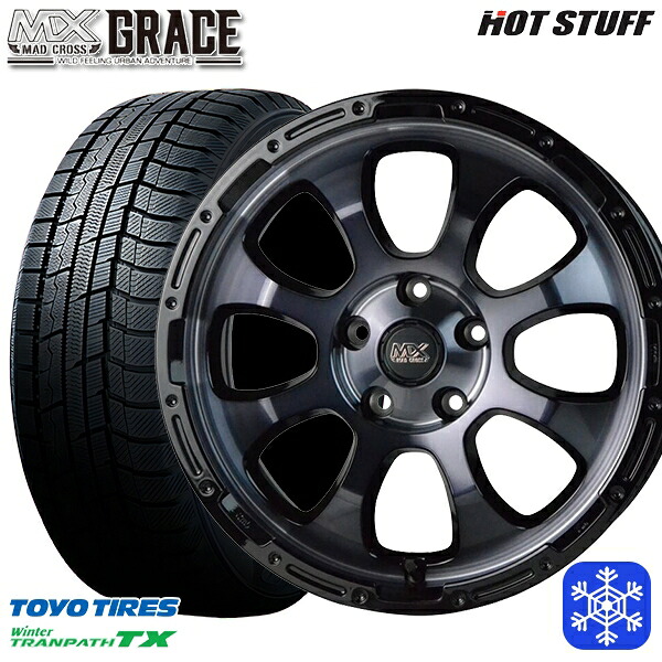 205/65R16 ヤリスクロス 28系セレナ 2025年製 トーヨーウィンター トランパス TX HotStuff マッドクロスグレイス BKC/BK 16インチ 7.0J 5H114.3 スタッドレスタイヤホイール4本セット｜トレッド新横浜師岡店