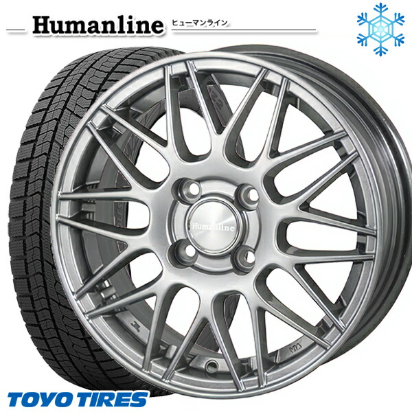 185 60r15インチ Toyo Observe Giz2 トーヨー オブザーブ ギズ2 スタッドレスタイヤホイール4本セット ヒューマンライン Hm02 4h100 タイヤ製造年 21年製 Sgcc Bm