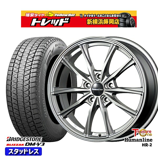 225/55R19 ハリアー CX5 CX8 2023～2024年製 ブリヂストン ブリザック DMV3 トレジャーワン ヒューマンライン HR2 DG 19インチ 8.0J 5H114.3 新品 スタッドレス1台分4本セット