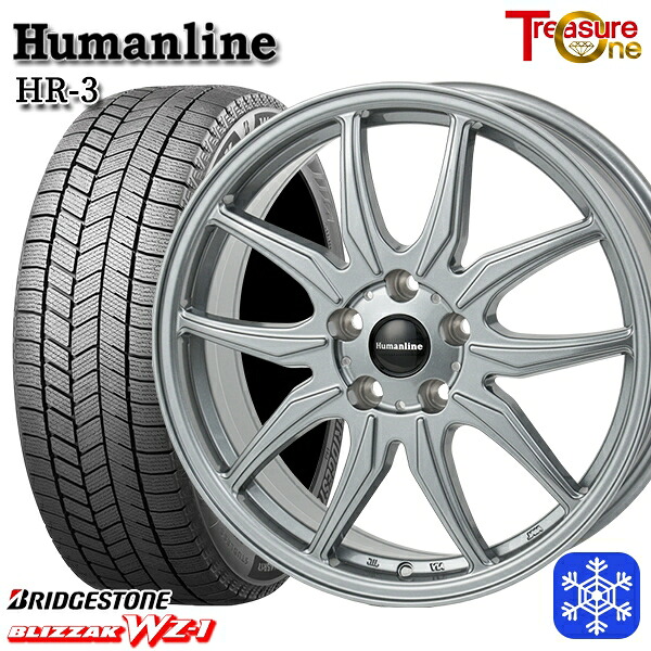 225/55R18 デリカD5 エクストレイル 2025年製 ブリヂストン ブリザック WZ1 トレジャーワン ヒューマンライン HR3 DS 18インチ 7.0J 5H114.3 新品 スタッドレス1台分4本セット