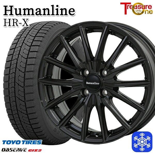 165/55R14 モコ ルークス 2022～2023年製 トーヨー オブザーブ ギズ2 トレジャーワン ヒューマンライン HRX TB 14インチ 4.5J 4H100 新品 スタッドレス1台分4本セット