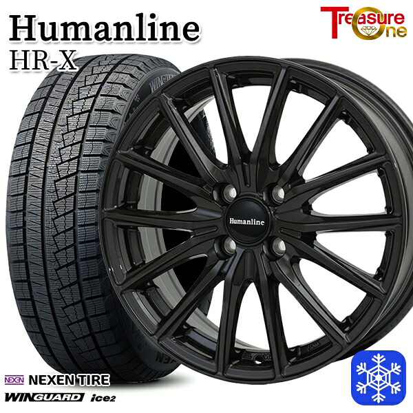145/80R13 モコ タント ミラ ムーヴ 2025年製 ネクセン ウィンガードアイス2 トレジャーワン ヒューマンライン HRX TB 13インチ 4.0J 4H100 スタッドレスタイヤホイール4本セット|トレッド新横浜師岡店
