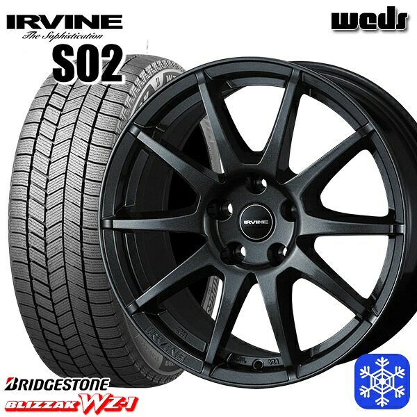 MINI（F55/F56） 175/65R15 2025年製 ブリヂストン ブリザック WZ1 Weds アーヴィン S02 GM 15インチ 6.0J 5H112+45 新品 スタッドレス1台分4本セット