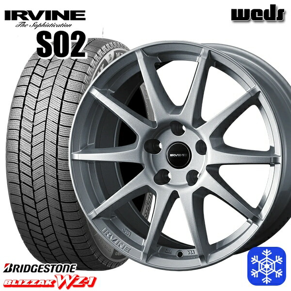 MINI（F55/F56） 175/65R15 2025年製 ブリヂストン ブリザック WZ1 Weds アーヴィン S02 SI 15インチ 6.0J 5H112+45 新品 スタッドレス1台分4本セット