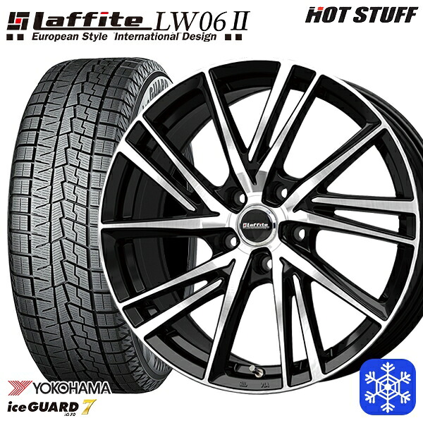 235/60R18 CR-V CX-7 数量限定 2022年製 ヨコハマ アイスガード7 IG70 HotStuff ラフィット LW06-2 BK/P 18インチ 8.0J 5H114.3 新品 スタッドレス1台分4本セット