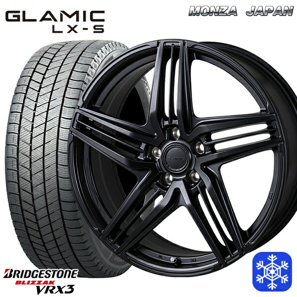 225/60R18 クラウンクロスオーバー 2024~2025年製 ブリヂストン ブリザック VRX3 グラミック LX-S サテンブラック ※M14純正ボルト使用 18インチ 7.5J 5H114.3 スタッドレスタイヤホイール4本セット|トレッド新横浜師岡店