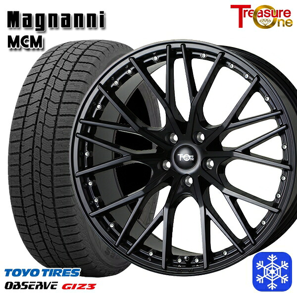 225/40R18 リーフ カムリ 2024~2025年製 トーヨー オブザーブ ギズ3 トレジャーワン マグナーニ MCM BK 18インチ 7.5J 5H114.3 スタッドレスタイヤホイール4本セット|トレッド新横浜師岡店