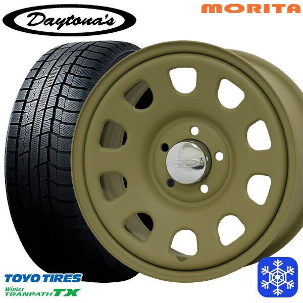 215/70R16 100Q デリカD5 2025年製 トーヨー ウィンタートランパス TX MRT DAYTONA'S G2 デイトナズ マットサンドベージュ 16インチ 7.0J 5H114.3+33 新品 スタッドレス1台分4本セット