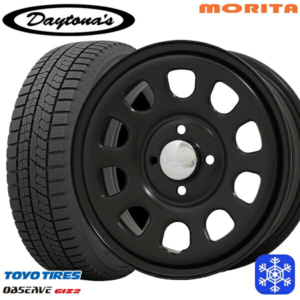 155/65R14 N-BOX タント 2023～2024年製 トーヨー オブザーブ ギズ2 MRT DAYTONA'S G2 デイトナズ マットブラック 14インチ 5.0J 4H100+42 新品 スタッドレス1台分4本セット
