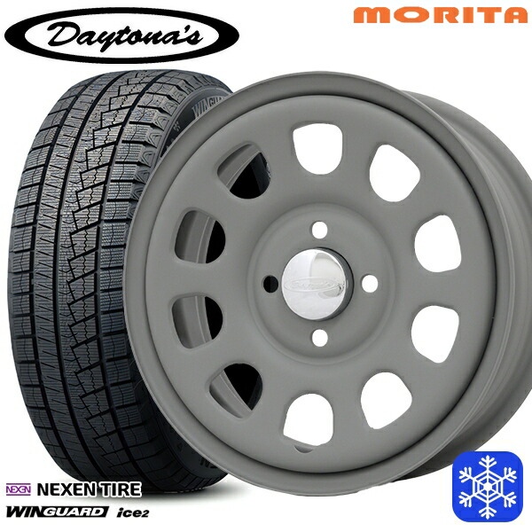 165/55R14 モコ ルークス 2025年製 ネクセン ウィンガードアイス2 MRT DAYTONA'S G2 デイトナズ マットグレー 14インチ 5.0J 4H100+42 新品 スタッドレス1台分4本セット