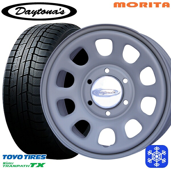 215/65R16 98Q ハイエース ※車検非対応 2024～2025年製 トーヨー ウィンター トランパス TX MRT DAYTONA'S G2 デイトナズ マットグレー 16インチ 6.5J 6H139.7+33/+45 新品 スタッドレス1台分4本セット