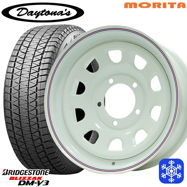 215/70R16 100Q ジムニー 2024~2025年製 ブリヂストン ブリザック DMV3 MRT DAYTONA'S G2 デイトナズ ホワイト 16インチ 5.5J 5H139.7+22 スタッドレスタイヤホイール4本セット|トレッド新横浜師岡店