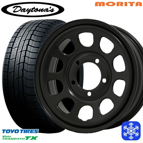 215/70R16 100Q シエラ ノマド 2025年製 トーヨー ウィンタートランパス TX MRT DAYTONA'S デイトナズ マットブラック 16インチ 6.0J 5H139.7±0 新品 スタッドレス1台分4本セット