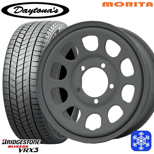 215/70R16 100Q シエラ ノマド 2024～2025年製 ブリヂストン ブリザック VRX3 MRT DAYTONA'S デイトナズ マットグレー 16インチ 6.0J 5H139.7±0 新品 スタッドレス1台分4本セット