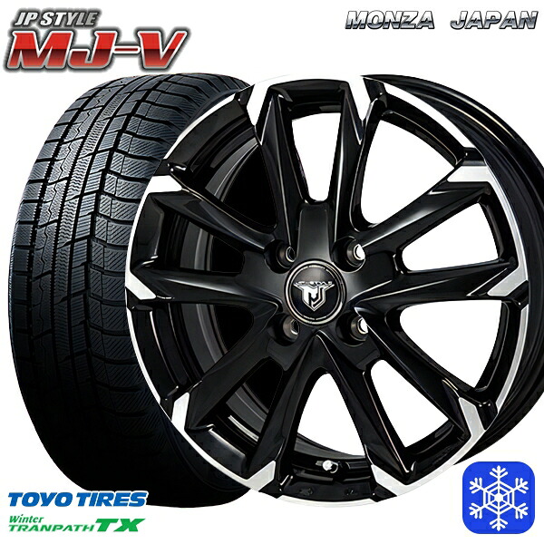 165/65R14 タンク ルーミー 2024～2025年製 トーヨー ウィンター トランパス TX MONZA JPスタイル MJ-V BM/P 14インチ 5.0J 4H100 スタッドレスタイヤホイール4本セット｜トレッド新横浜師岡店