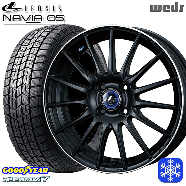 175/65R15 アクア フィット 2024~2025年製 グッドイヤー アイスナビ7 NAVI7 Wedd ウェッズ レオニス ナヴィア05 MBP 15インチ 5.5J 4H100 スタッドレスタイヤホイール4本セット|トレッド新横浜師岡店