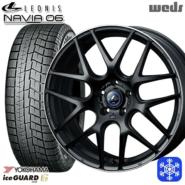 225/60R17 アルファード ヴェルファイア 2021～2023年製 ヨコハマ アイスガード IG60 Weds ウェッズ レオニス ナヴィア06 MBP 17インチ 7.0J 5H114.3 新品 スタッドレス1台分4本セット