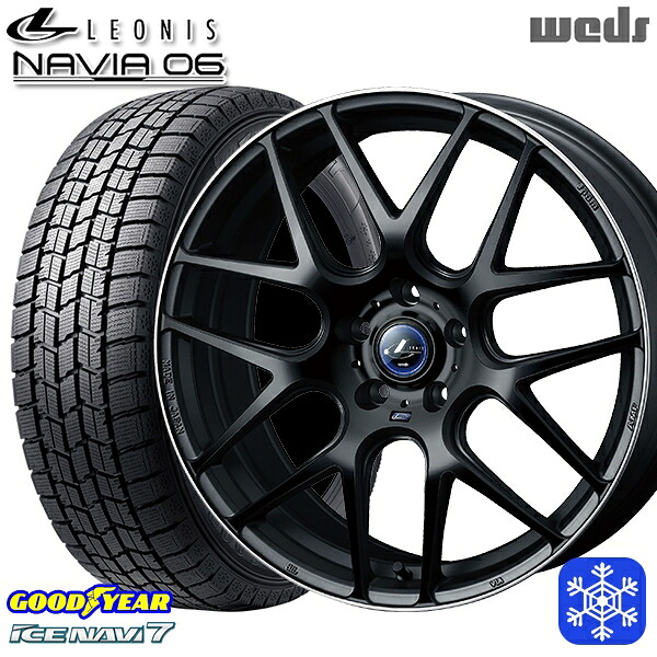 225/55R17 スバルXV フォレスター 2023～2024年製 グッドイヤー アイスナビ7 NAVI7 Weds ウェッズ レオニス ナヴィア06 MBP 17インチ 7.0J 5H100 スタッドレスタイヤホイール4本セット｜トレッド新横浜師岡店