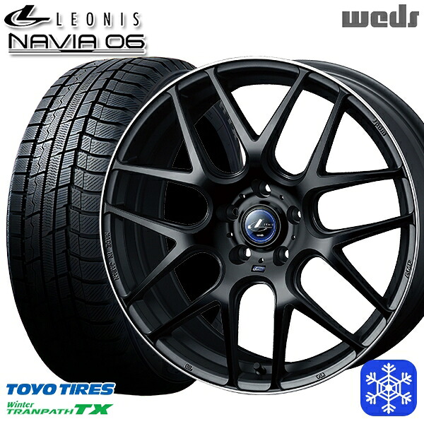 225/55R18 デリカD5 エクストレイル 2025年製 トーヨー ウィンタートランパス TX Weds ウェッズ レオニス ナヴィア06 MBP 18インチ 7.0J 5H114.3 スタッドレスタイヤホイール4本セット｜トレッド新横浜師岡店