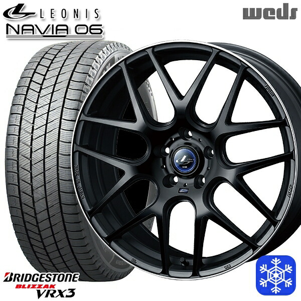 235/50R18 アルファード ヴァルファイア 2024～2025年製 ブリヂストン ブリザック VRX3 Weds ウェッズ レオニス ナヴィア06 MBP 18インチ 7.0J 5H114.3 新品 スタッドレス1台分4本セット