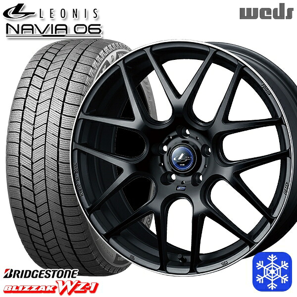 235/55R18 RAV4 NX 2025年製 ブリヂストン ブリザック WZ1 Weds ウェッズ レオニス ナヴィア06 MBP 18インチ 7.0J 5H114.3 新品 スタッドレス1台分4本セット