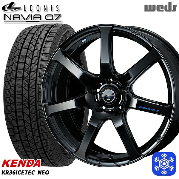 235/55R18 RAV4 NX 2023年製 ケンダ アイステックネオ KR36 Weds ウェッズ レオニス ナヴィア07 PBK 18インチ 7.0J 5H114.3 スタッドレスタイヤホイール4本セット｜トレッド新横浜師岡店
