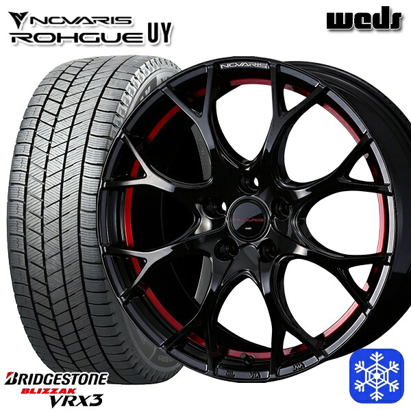 215/60R17 96Q アルファード ヴェルファイア 2024～2025年製 ブリヂストン ブリザック VRX3 Weds ウェッズ ノヴァリス ローグ UY 17インチ 7.0J 5H114.3 新品 スタッドレス1台分4本セット